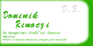 dominik rimoczi business card